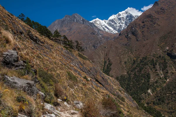 Mong Nepal Circa Octubre 2013 Vista Del Himalaya Camino Phortse —  Fotos de Stock