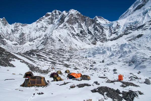 EVEREST BASE CAMP, NEPAL - CIRCA OCTOBER 2013: expedition at Everest Base Camp  circa October 2013 in Everest Base Camp.