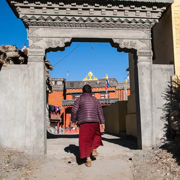 Джаркот Непал Сирка Ноября 2013 Буддистский Монастырь Джарме Ноябрь 2013 — стоковое фото