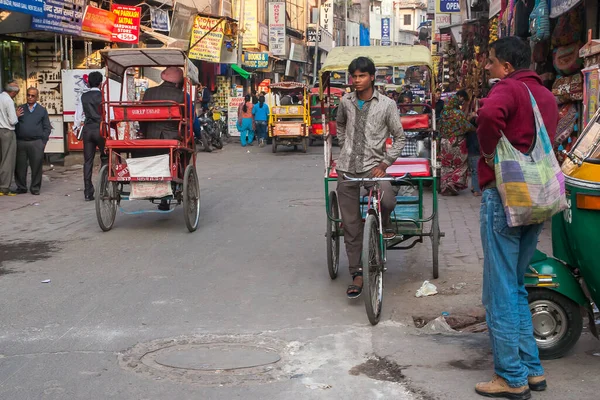 Delhi India Circa Listopad 2013 Życie Ulicach Delhi Około Listopada — Zdjęcie stockowe