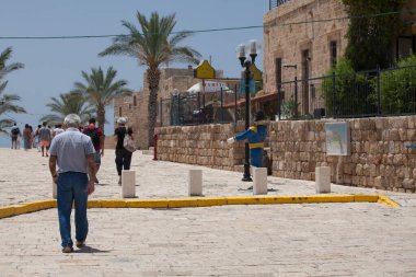 TEL AVIV, ISRAEL - CIRCA MAYIS 2018: İsrail 'deki Tel Aviv Eski Jaffa' nın güzel manzarası Mayıs 2018 civarında Tel Aviv 'de.