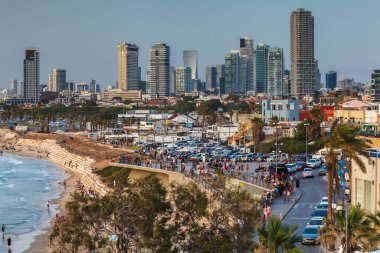 TEL AVIV, ISRAEL - CIRCA MAYIS 2018: İsrail 'deki Tel Aviv' in güzel manzarası Mayıs 2018 civarında Tel Aviv 'de.
