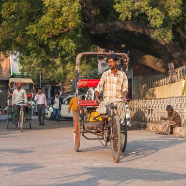 DELHI, INDIA - CIRCA NOVEMBER 2013: Delhi sokaklarında yaşam Kasım 2013 dolaylarında.