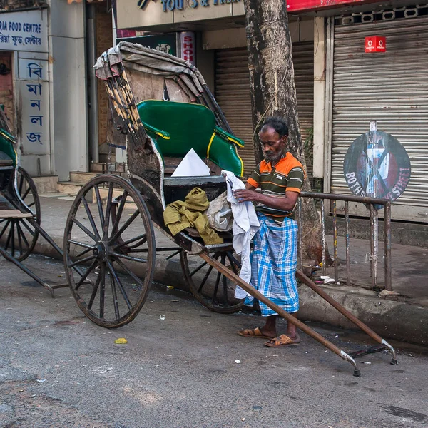 Calcutta India Circa November 2013 2013 캘커타 거리에서 인력거 — 스톡 사진