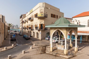 TEL AVIV, ISRAEL - CIRCA MAYIS 2018: İsrail 'deki Tel Aviv Eski Jaffa' nın güzel manzarası Mayıs 2018 civarında Tel Aviv 'de.
