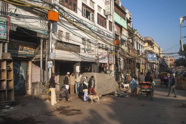 DELHI, INDIA - CIRCA NOVEMBER 2013: Delhi sokaklarında yaşam Kasım 2013 dolaylarında.