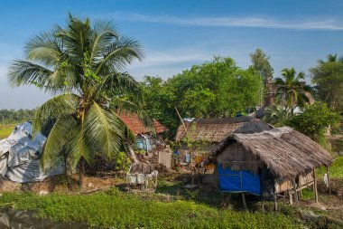 CALCUTTA, INDIA - CIRCA NOVEMBER 2013: Kasım 2013 dolaylarında Kalküta 'da Hint köyünde yaşam.