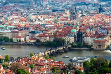 PRAG, CZECH REPUBLIC - CIRCA MAYIS 2017: Çek Cumhuriyeti 'nin başkenti Prag şehri Mayıs 2017.
