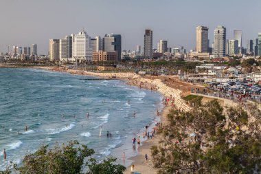 TEL AVIV, ISRAEL - CIRCA MAYIS 2018: İsrail 'deki Tel Aviv' in güzel manzarası Mayıs 2018 civarında Tel Aviv 'de.