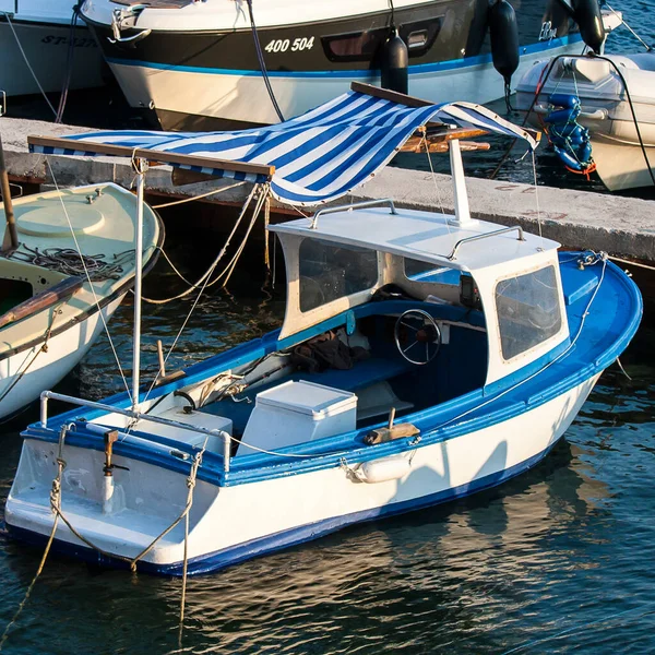 Motorboot Hafen Dorf Sveta Nedilja Auf Der Insel Hvar September — Stockfoto