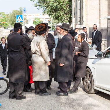 JERUSALEM, ISRAEL - CIRCA MAYIS 2018: Kudüs sokaklarının görünümü