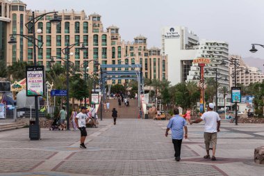 EILAT, ISRAEL - CIRCA MAYIS 2018: Eilat 'ın İsrail' deki güzel manzarası yaklaşık Mayıs 2018 'de Eilat' ta.