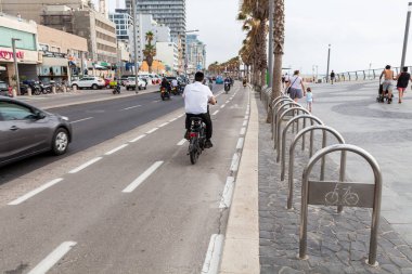 TEL AVIV, ISRAEL - CIRCA MAYIS 2018: İsrail 'deki Tel Aviv' in güzel manzarası Mayıs 2018 civarında Tel Aviv 'de.