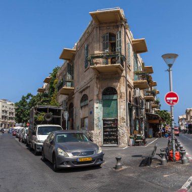 TEL AVIV, ISRAEL - CIRCA MAYIS 2018: İsrail 'deki Tel Aviv Eski Jaffa' nın güzel manzarası Mayıs 2018 civarında Tel Aviv 'de.