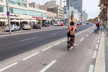 TEL AVIV, ISRAEL - CIRCA MAYIS 2018: İsrail 'deki Tel Aviv' in güzel manzarası Mayıs 2018 civarında Tel Aviv 'de.