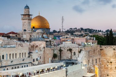 JERUSALEM, ISRAEL - CIRCA MAYIS 2018: Kudüs 'teki Kaya Kubbesi, İsrail yaklaşık Mayıs 2018.