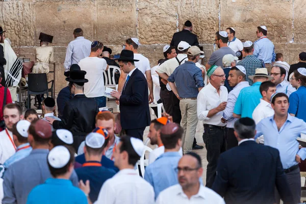JERUSALEM, ISRAEL - CIRCA MAYIS 2018: Kudüs 'teki Batı Duvarı manzarası, İsrail yaklaşık Mayıs 2018' de Kudüs 'te.