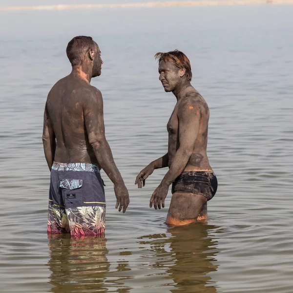 Ein Bokek Israel Circa May 2018 People Floating Dead Sea — Stock Photo, Image