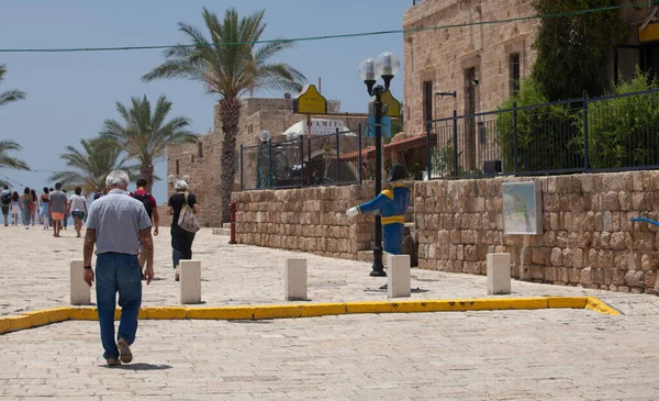 TEL AVIV, ISRAEL - CIRCA MAYIS 2018: İsrail 'deki Tel Aviv Eski Jaffa' nın güzel manzarası Mayıs 2018 civarında Tel Aviv 'de.