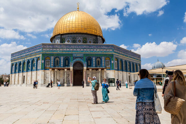 JERUSALEM, ISRAEL - CIRCA MAY 2018: View of Dome of the Rock in Jerusalem, Israel circa May 2018 in Jerusalem.