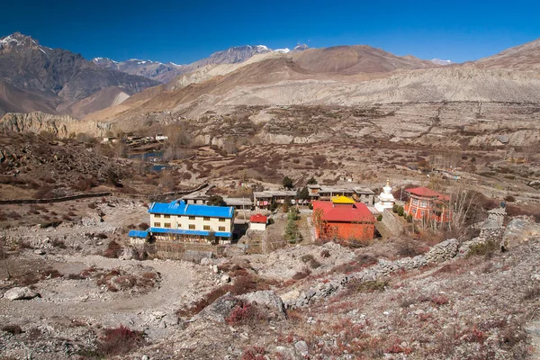 Muktinath Nepal Circa November 2013 Rond Het Dorp Muktinath Ongeveer — Stockfoto