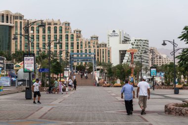 EILAT, ISRAEL - CIRCA MAYIS 2018: Eilat 'ın İsrail' deki güzel manzarası yaklaşık Mayıs 2018 'de Eilat' ta.