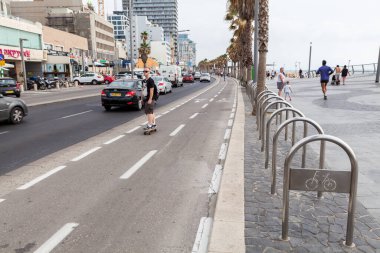 TEL AVIV, ISRAEL - CIRCA MAYIS 2018: İsrail 'deki Tel Aviv' in güzel manzarası Mayıs 2018 civarında Tel Aviv 'de.