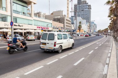 TEL AVIV, ISRAEL - CIRCA MAYIS 2018: İsrail 'deki Tel Aviv' in güzel manzarası Mayıs 2018 civarında Tel Aviv 'de.