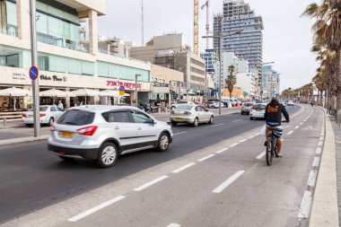 TEL AVIV, ISRAEL - CIRCA MAYIS 2018: İsrail 'deki Tel Aviv' in güzel manzarası Mayıs 2018 civarında Tel Aviv 'de.