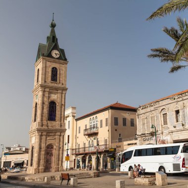 TEL AVIV, ISRAEL - CIRCA MAYIS 2018: İsrail 'deki Tel Aviv Eski Jaffa' nın güzel manzarası Mayıs 2018 civarında Tel Aviv 'de.