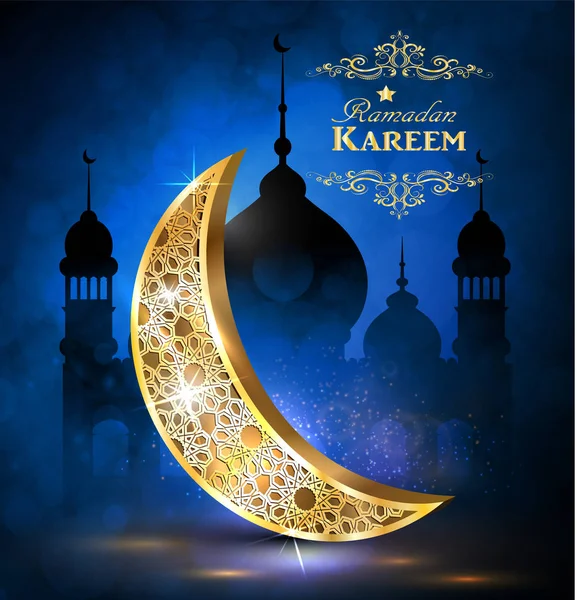 Ramadán saludos vector — Archivo Imágenes Vectoriales