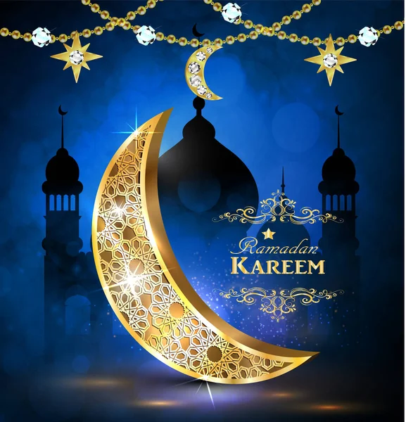 Ramadán saludos vector — Archivo Imágenes Vectoriales