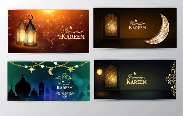Ramadan Kareem, pozdrowienie tła — Wektor stockowy