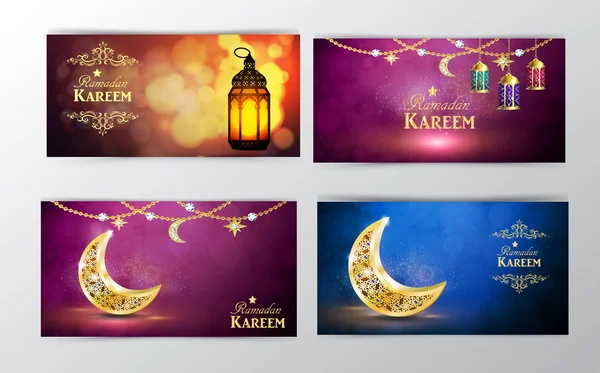 Ramadan Kareem, üdvözlés háttér — Stock Vector