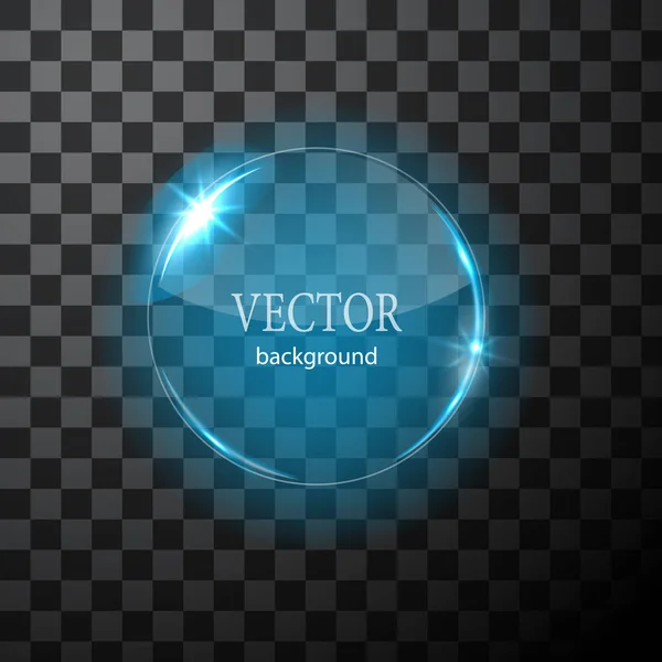 Vidrio vector círculo plano. Fondo editable fácil — Vector de stock