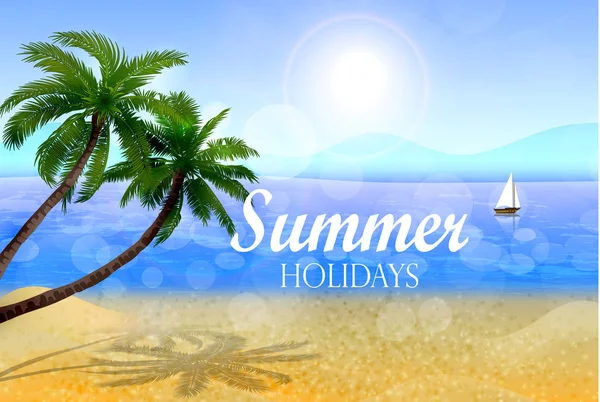 Avuç içi ve bir plaj sahil