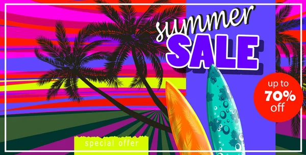 Banner de plantilla de venta de verano — Vector de stock