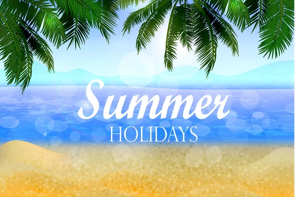 Avuç içi ve bir plaj sahil