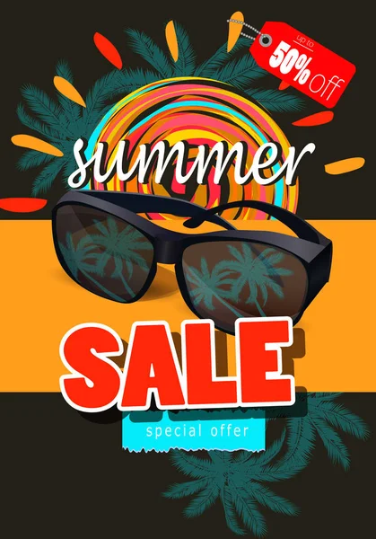 Banner de plantilla de venta de verano — Vector de stock