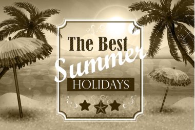 Avuç içi ve bir plaj sahil