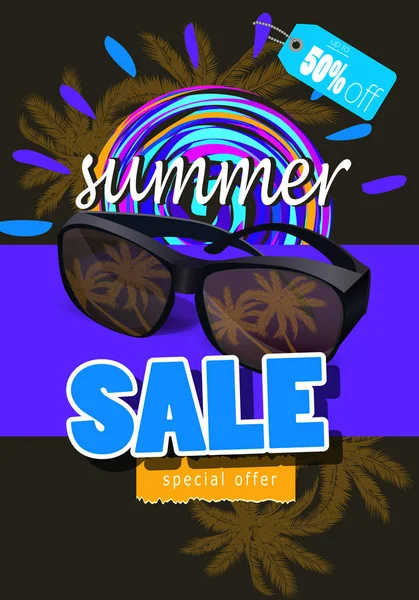 Banner de plantilla de venta de verano — Vector de stock