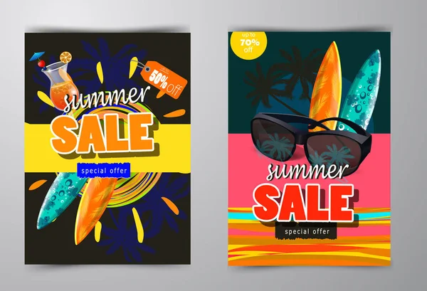 Zomer verkoop sjabloon banner — Stockvector