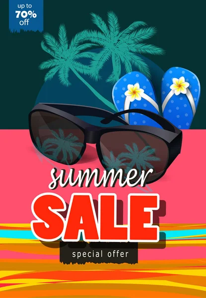 Banner de plantilla de venta de verano — Vector de stock