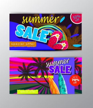 yaz satış şablonu afişi