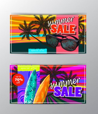 yaz satış şablonu afişi