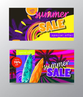 yaz satış şablonu afişi