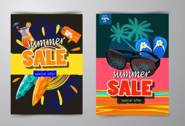 yaz satış şablonu afişi