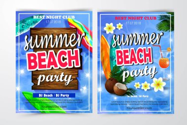 Yaz ve beach parti arka plan için poster