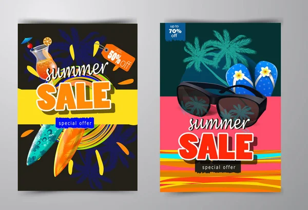 yaz satış şablonu afişi