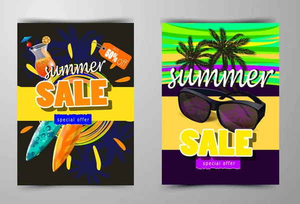 Banner de plantilla de venta de verano — Archivo Imágenes Vectoriales